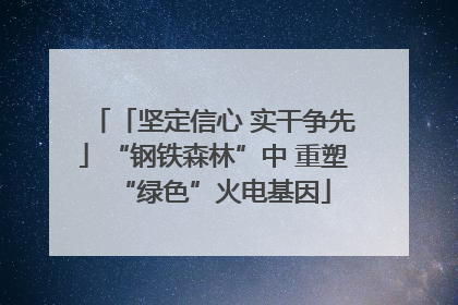 「坚定信心 实干争先」“钢铁森林”中 重塑“绿色”火电基因