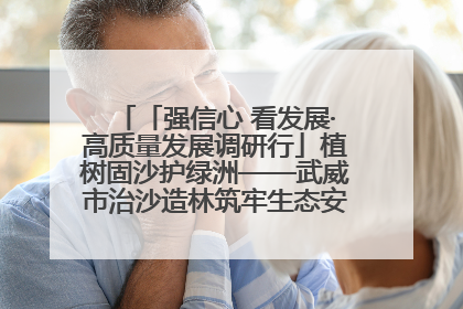 「强信心 看发展·高质量发展调研行」植树固沙护绿洲——武威市治沙造林筑牢生态安全屏障见闻