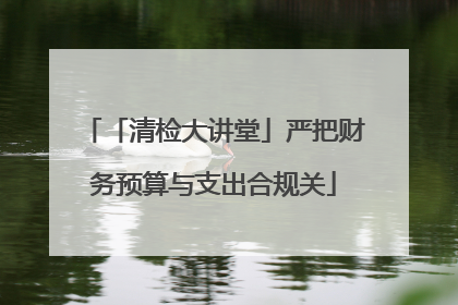「清检大讲堂」严把财务预算与支出合规关