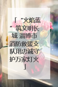 “火焰蓝”筑文明长城 淄博市消防救援支队用忠诚守护万家灯火