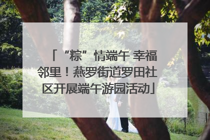 “粽”情端午 幸福邻里！燕罗街道罗田社区开展端午游园活动