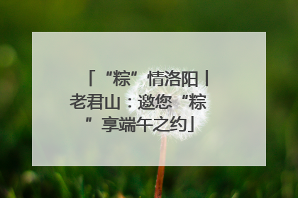 “粽”情洛阳丨老君山：邀您“粽”享端午之约