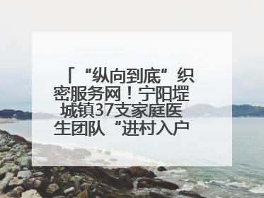 “纵向到底”织密服务网！宁阳堽城镇37支家庭医生团队“进村入户”，让健康政策“落地生根”