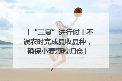“三夏”进行时丨不误农时完成夏收夏种，确保小麦颗粒归仓