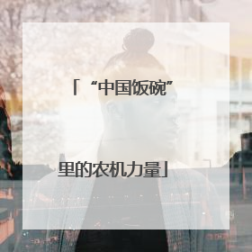 “中国饭碗”里的农机力量