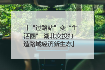 “过路站”变“生活圈” 湖北交投打造路域经济新生态