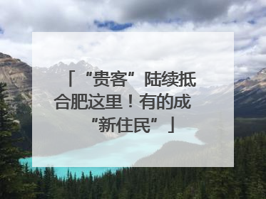 “贵客”陆续抵合肥这里！有的成“新住民”