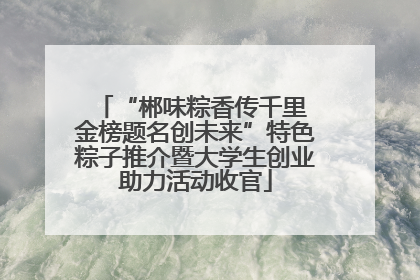 “郴味粽香传千里 金榜题名创未来”特色粽子推介暨大学生创业助力活动收官