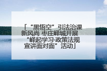 “黑悟空”引法治课新风尚 枣庄峄城开展“峄起学习·政策法规宣讲面对面”活动