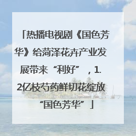 热播电视剧《国色芳华》给菏泽花卉产业发展带来“利好”，1.2亿枝芍药鲜切花绽放“国色芳华”