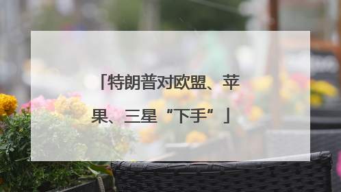 特朗普对欧盟、苹果、三星“下手”