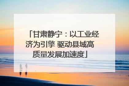 甘肃静宁：以工业经济为引擎 驱动县域高质量发展加速度