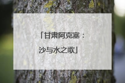 甘肃阿克塞：沙与水之歌