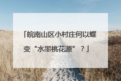 皖南山区小村庄何以蝶变“水墨桃花源”？