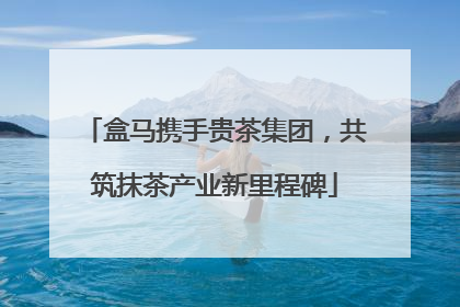 盒马携手贵茶集团，共筑抹茶产业新里程碑