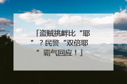 盗贼挑衅比“耶”？民警“双倍耶”霸气回应！