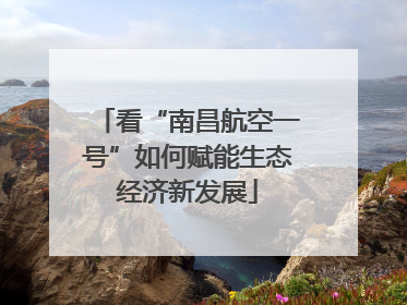 看“南昌航空一号”如何赋能生态经济新发展