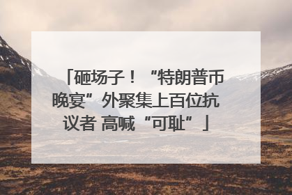 砸场子！“特朗普币晚宴”外聚集上百位抗议者 高喊“可耻”