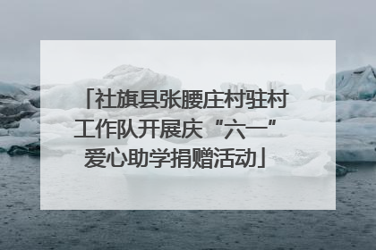 社旗县张腰庄村驻村工作队开展庆“六一”爱心助学捐赠活动