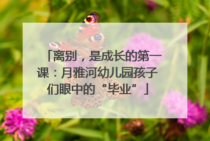 离别，是成长的第一课：月雅河幼儿园孩子们眼中的“毕业”