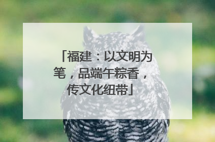 福建：以文明为笔，品端午粽香，传文化纽带