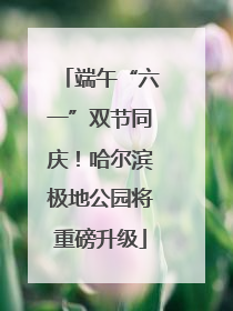 端午“六一”双节同庆！哈尔滨极地公园将重磅升级