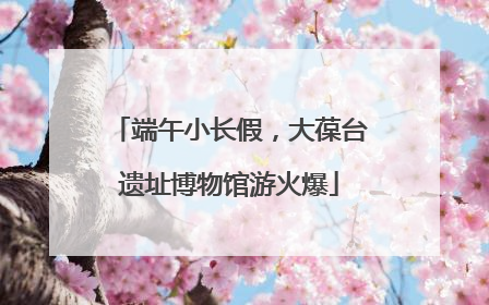 端午小长假，大葆台遗址博物馆游火爆