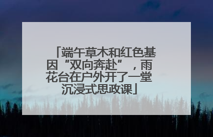 端午草木和红色基因“双向奔赴”，雨花台在户外开了一堂沉浸式思政课