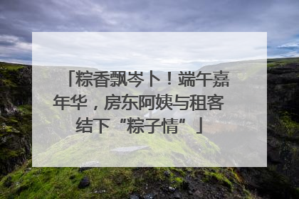 粽香飘岑卜！端午嘉年华，房东阿姨与租客结下“粽子情”