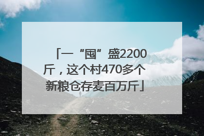 一“囤”盛2200斤，这个村470多个新粮仓存麦百万斤