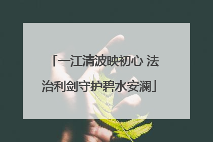 一江清波映初心 法治利剑守护碧水安澜