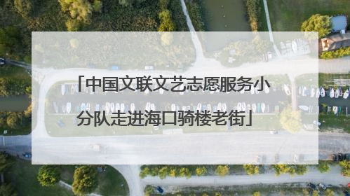 中国文联文艺志愿服务小分队走进海口骑楼老街