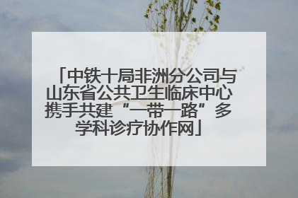 中铁十局非洲分公司与山东省公共卫生临床中心携手共建“一带一路”多学科诊疗协作网