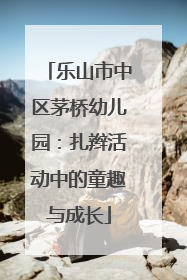 乐山市中区茅桥幼儿园：扎辫活动中的童趣与成长