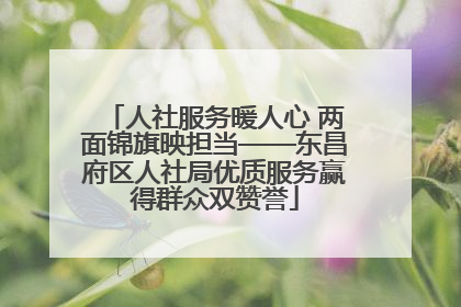 人社服务暖人心 两面锦旗映担当——东昌府区人社局优质服务赢得群众双赞誉