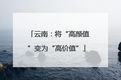 云南：将“高颜值”变为“高价值”