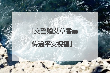 交警赠艾草香囊 传递平安祝福