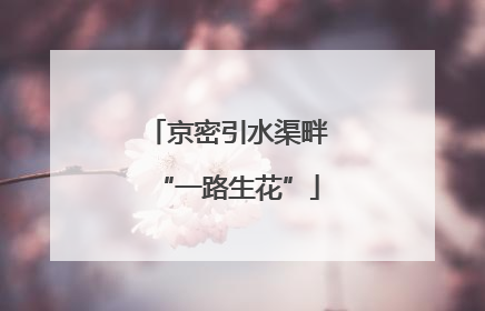 京密引水渠畔“一路生花”