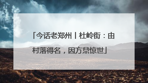 今话老郑州丨杜岭街：由村落得名，因方鼎惊世