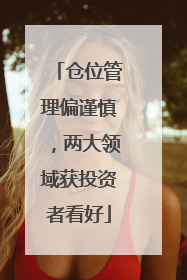 仓位管理偏谨慎，两大领域获投资者看好