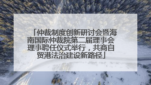 仲裁制度创新研讨会暨海南国际仲裁院第二届理事会理事聘任仪式举行，共商自贸港法治建设新路径