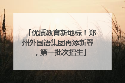 优质教育新地标！郑州外国语集团再添新翼，第一批次招生