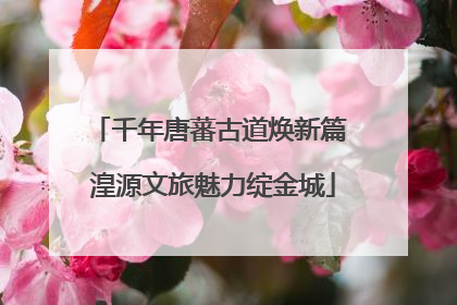 千年唐蕃古道焕新篇 湟源文旅魅力绽金城