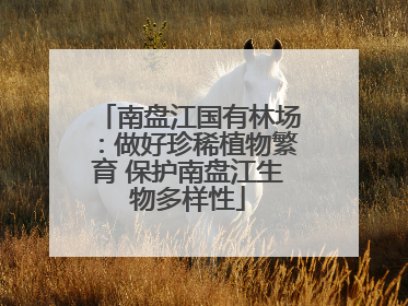 南盘江国有林场：做好珍稀植物繁育 保护南盘江生物多样性