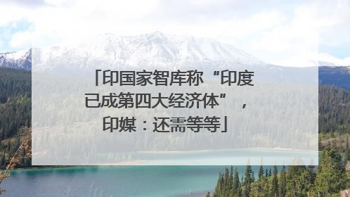 印国家智库称“印度已成第四大经济体”，印媒：还需等等