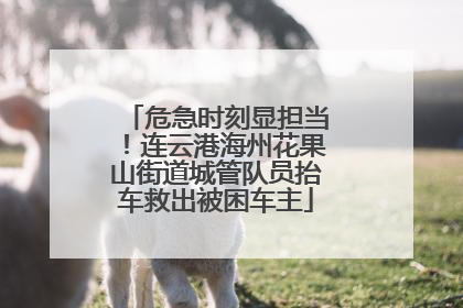 危急时刻显担当！连云港海州花果山街道城管队员抬车救出被困车主
