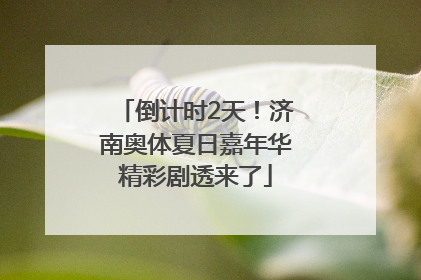 倒计时2天！济南奥体夏日嘉年华精彩剧透来了