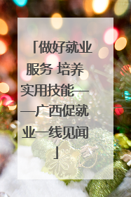 做好就业服务 培养实用技能——广西促就业一线见闻