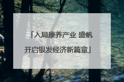 入局康养产业 盛帆开启银发经济新篇章