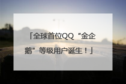 全球首位QQ“金企鹅”等级用户诞生！